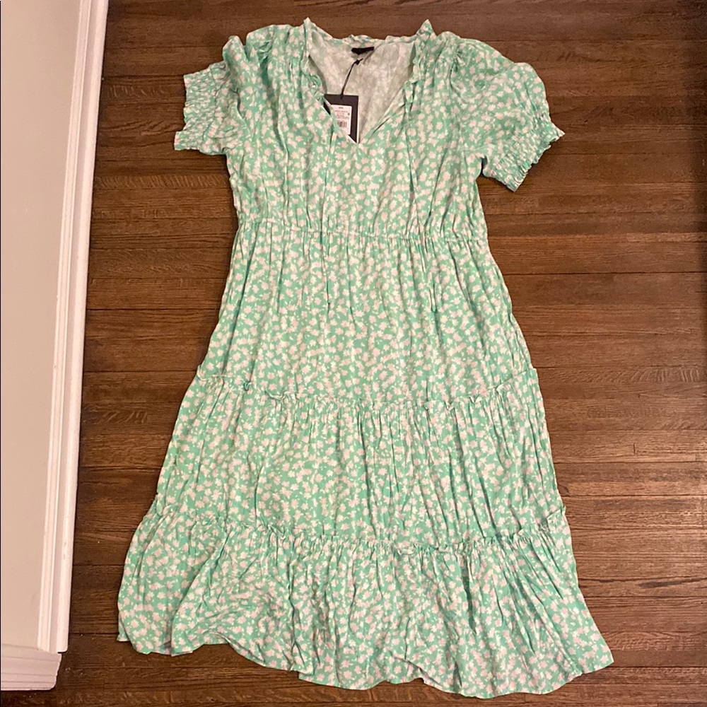 Who What Wear Mint Green Floral Dress NWT